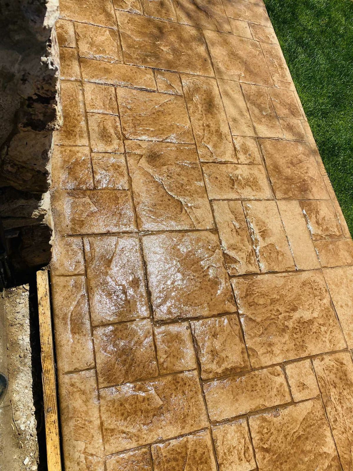 Stamped concrete detail