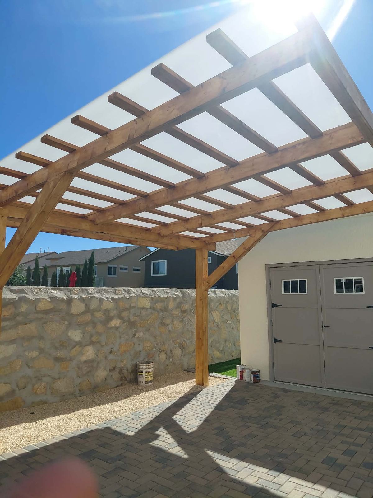 Custom wood pergola